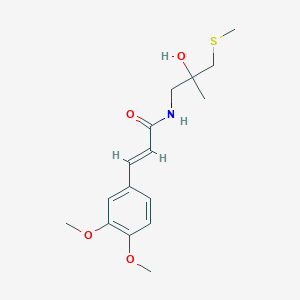 (E)-3-(3,4-dimethoxyphenyl)-N-(2-hydroxy-2-methyl-3-(methylthio)propyl)acrylamide