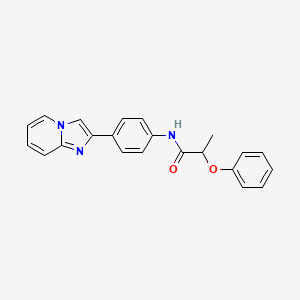 molecular formula C22H19N3O2 B2442629 N-(4-(imidazo[1,2-a]pyridin-2-yl)phenyl)-2-phenoxypropanamide CAS No. 838812-17-2