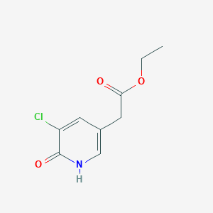 molecular formula C9H10ClNO3 B2442639 ethyl 2-(5-chloro-6-hydroxypyridin-3-yl)acetate CAS No. 1393540-37-8
