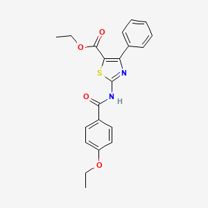 molecular formula C21H20N2O4S B2442692 Ethyl 2-(4-ethoxybenzamido)-4-phenylthiazole-5-carboxylate CAS No. 312605-10-0