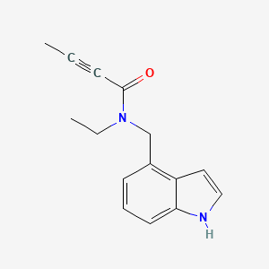 molecular formula C15H16N2O B2442733 N-Ethyl-N-(1H-indol-4-ylmethyl)but-2-ynamide CAS No. 2411267-00-8