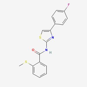 molecular formula C17H13FN2OS2 B2442739 N-(4-(4-fluorophenyl)thiazol-2-yl)-2-(methylthio)benzamide CAS No. 898428-20-1