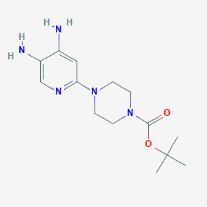 molecular formula C14H23N5O2 B2442747 Tert-butyl 4-(4,5-diaminopyridin-2-yl)piperazine-1-carboxylate CAS No. 2024616-79-1