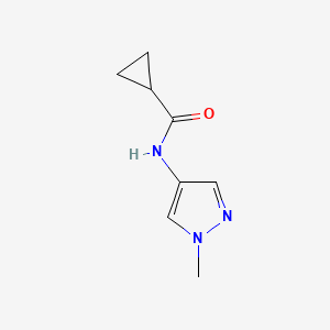 molecular formula C8H11N3O B2442768 N-(1-methyl-1H-pyrazol-4-yl)cyclopropanecarboxamide CAS No. 1340457-65-9