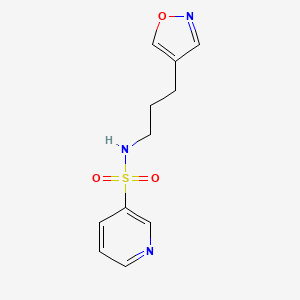 molecular formula C11H13N3O3S B2442799 N-[3-(1,2-oxazol-4-yl)propyl]pyridine-3-sulfonamide CAS No. 1904067-21-5