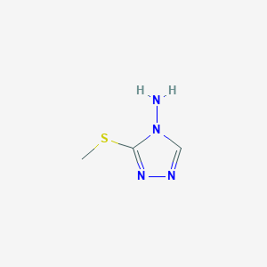 molecular formula C3H6N4S B2442808 3-(Methylthio)-4H-1,2,4-triazol-4-amine CAS No. 65901-91-9