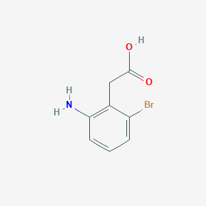 molecular formula C8H8BrNO2 B2442821 2-(2-Amino-6-bromophenyl)acetic acid CAS No. 1261671-72-0