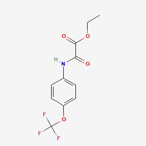 molecular formula C11H10F3NO4 B2442829 ethyl {[4-(trifluoromethoxy)phenyl]carbamoyl}formate CAS No. 338405-23-5