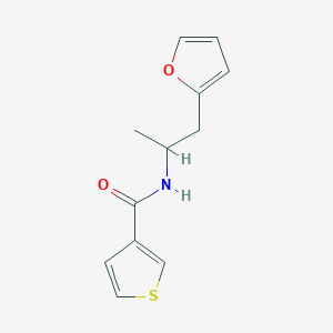 molecular formula C12H13NO2S B2442906 N-[1-(furan-2-yl)propan-2-yl]thiophene-3-carboxamide CAS No. 1181872-83-2