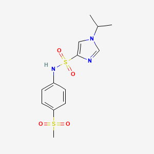 molecular formula C13H17N3O4S2 B2442917 N-(4-methanesulfonylphenyl)-1-(propan-2-yl)-1H-imidazole-4-sulfonamide CAS No. 2325165-66-8