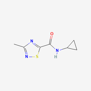 molecular formula C7H9N3OS B2442948 N-cyclopropyl-3-methyl-1,2,4-thiadiazole-5-carboxamide CAS No. 1448035-56-0