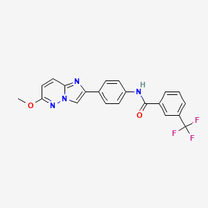 molecular formula C21H15F3N4O2 B2442951 N-(4-(6-methoxyimidazo[1,2-b]pyridazin-2-yl)phenyl)-3-(trifluoromethyl)benzamide CAS No. 955801-75-9