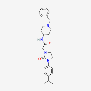 molecular formula C26H34N4O2 B2442969 N-(1-benzylpiperidin-4-yl)-2-(3-(4-isopropylphenyl)-2-oxoimidazolidin-1-yl)acetamide CAS No. 1251708-31-2