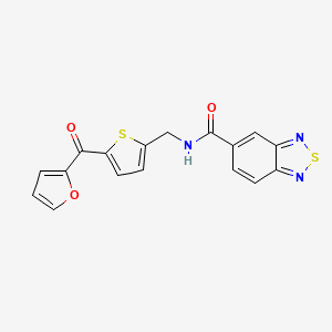 B2443019 N-((5-(furan-2-carbonyl)thiophen-2-yl)methyl)benzo[c][1,2,5]thiadiazole-5-carboxamide CAS No. 1797613-30-9
