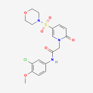 molecular formula C18H20ClN3O6S B2443047 N-(3-chloro-4-methoxyphenyl)-2-[5-(morpholine-4-sulfonyl)-2-oxo-1,2-dihydropyridin-1-yl]acetamide CAS No. 1358540-95-0