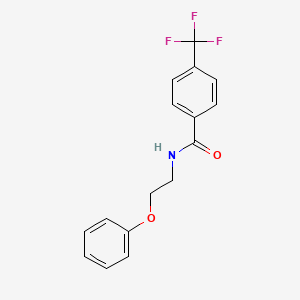 molecular formula C16H14F3NO2 B2443103 N-(2-phenoxyethyl)-4-(trifluoromethyl)benzamide CAS No. 879184-79-9