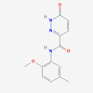 molecular formula C13H13N3O3 B2443142 N-(2-methoxy-5-methylphenyl)-6-oxo-1,6-dihydropyridazine-3-carboxamide CAS No. 847340-51-6