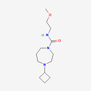 molecular formula C13H25N3O2 B2443184 4-cyclobutyl-N-(2-methoxyethyl)-1,4-diazepane-1-carboxamide CAS No. 2320896-16-8