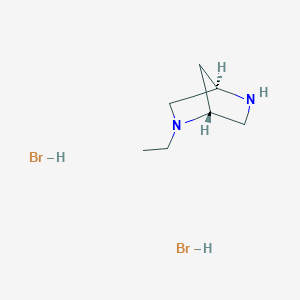 molecular formula C7H16Br2N2 B2443214 (1R,4R)-2-Ethyl-2,5-diazabicyclo[2.2.1]heptane dihydrobromide CAS No. 1788036-26-9