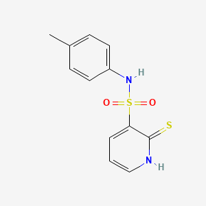 molecular formula C12H12N2O2S2 B2443228 N-(4-methylphenyl)-2-thioxo-1,2-dihydropyridine-3-sulfonamide CAS No. 1710661-67-8