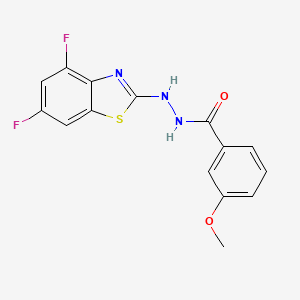 B2443235 N'-(4,6-difluoro-1,3-benzothiazol-2-yl)-3-methoxybenzohydrazide CAS No. 851988-20-0