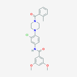 molecular formula C27H28ClN3O4 B244325 N-[3-chloro-4-[4-(2-methylbenzoyl)piperazin-1-yl]phenyl]-3,5-dimethoxybenzamide 