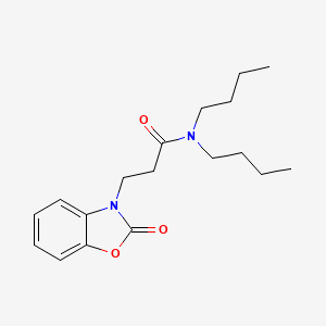 molecular formula C18H26N2O3 B2443378 N,N-dibutyl-3-(2-oxobenzo[d]oxazol-3(2H)-yl)propanamide CAS No. 851988-69-7