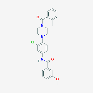 molecular formula C26H26ClN3O3 B244338 N-[3-chloro-4-[4-(2-methylbenzoyl)piperazin-1-yl]phenyl]-3-methoxybenzamide 