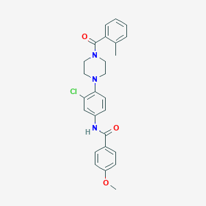 molecular formula C26H26ClN3O3 B244339 N-[3-chloro-4-[4-(2-methylbenzoyl)piperazin-1-yl]phenyl]-4-methoxybenzamide 