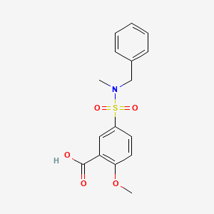molecular formula C16H17NO5S B2443446 5-[Benzyl(methyl)sulfamoyl]-2-methoxybenzoic acid CAS No. 170287-55-5