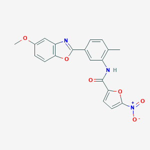 molecular formula C20H15N3O6 B244352 N-[5-(5-methoxy-1,3-benzoxazol-2-yl)-2-methylphenyl]-5-nitrofuran-2-carboxamide 