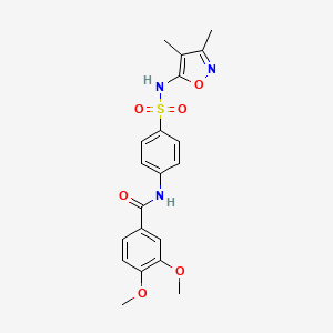 B2443523 N-[4-(3,4-Dimethyl-isoxazol-5-ylsulfamoyl)-phenyl]-3,4-dimethoxy-benzamide CAS No. 301681-58-3