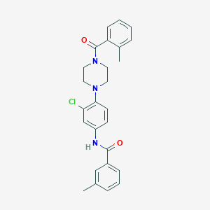 molecular formula C26H26ClN3O2 B244354 N-[3-chloro-4-[4-(2-methylbenzoyl)piperazin-1-yl]phenyl]-3-methylbenzamide 