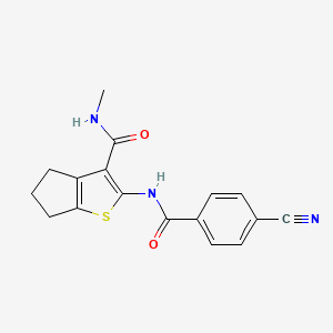 2-[(4-cyanobenzoyl)amino]-N-methyl-5,6-dihydro-4H-cyclopenta[b]thiophene-3-carboxamide