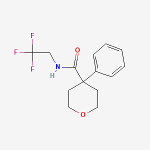 4-phenyl-N-(2,2,2-trifluoroethyl)tetrahydro-2H-pyran-4-carboxamide