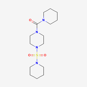 molecular formula C15H28N4O3S B2443649 Piperidyl 4-(piperidylsulfonyl)piperazinyl ketone CAS No. 825607-36-1