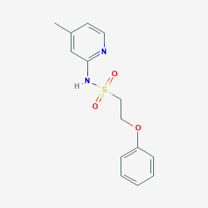 molecular formula C14H16N2O3S B2443673 N-(4-methylpyridin-2-yl)-2-phenoxyethane-1-sulfonamide CAS No. 1351605-02-1