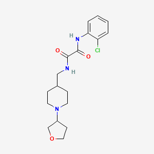 molecular formula C18H24ClN3O3 B2443686 N'-(2-chlorophenyl)-N-{[1-(oxolan-3-yl)piperidin-4-yl]methyl}ethanediamide CAS No. 2034290-76-9