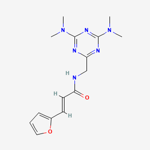 (E)-N-((4,6-bis(dimethylamino)-1,3,5-triazin-2-yl)methyl)-3-(furan-2-yl)acrylamide