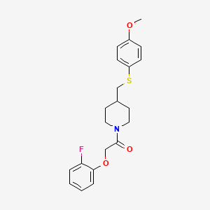 2-(2-Fluorophenoxy)-1-(4-(((4-methoxyphenyl)thio)methyl)piperidin-1-yl)ethanone