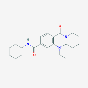 N-cyclohexyl-5-ethyl-11-oxo-5,6,7,8,9,11-hexahydro-5aH-pyrido[2,1-b]quinazoline-3-carboxamide