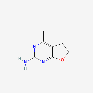 molecular formula C7H9N3O B2443747 4-Methyl-5,6-dihydrofuro[2,3-d]pyrimidin-2-amine CAS No. 21585-10-4