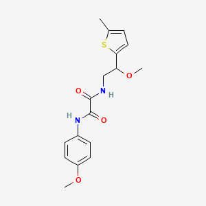molecular formula C17H20N2O4S B2443789 N1-(2-methoxy-2-(5-methylthiophen-2-yl)ethyl)-N2-(4-methoxyphenyl)oxalamide CAS No. 1448034-34-1