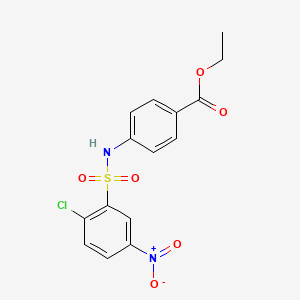 molecular formula C15H13ClN2O6S B2443794 ethyl 4-(2-chloro-5-nitrobenzenesulfonamido)benzoate CAS No. 670266-52-1