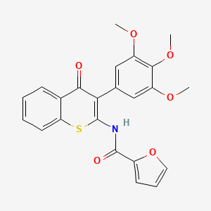 molecular formula C23H19NO6S B2443818 N-[4-oxo-3-(3,4,5-trimethoxyphenyl)-4H-thiochromen-2-yl]furan-2-carboxamide CAS No. 883966-11-8