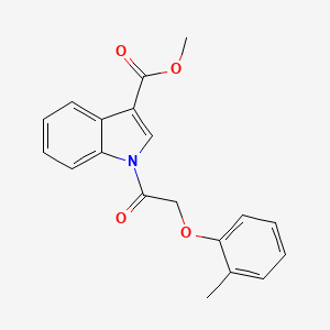 molecular formula C19H17NO4 B2443821 Methyl 1-(2-(o-tolyloxy)acetyl)-1H-indole-3-carboxylate CAS No. 424810-09-3