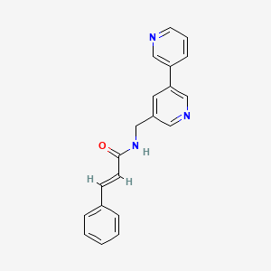 molecular formula C20H17N3O B2443824 N-([3,3'-bipyridin]-5-ylmethyl)cinnamamide CAS No. 2321352-74-1
