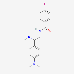 molecular formula C19H24FN3O B2443831 N-[2-(dimethylamino)-2-[4-(dimethylamino)phenyl]ethyl]-4-fluorobenzamide CAS No. 946345-05-7