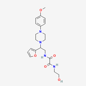 molecular formula C21H28N4O5 B2443892 N1-(2-(furan-2-yl)-2-(4-(4-methoxyphenyl)piperazin-1-yl)ethyl)-N2-(2-hydroxyethyl)oxalamide CAS No. 877633-82-4