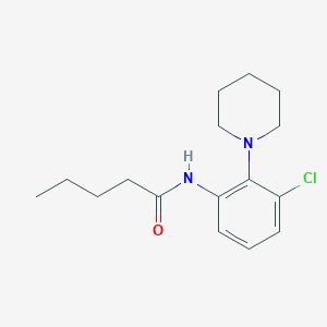 molecular formula C16H23ClN2O B244391 N-(3-chloro-2-piperidin-1-ylphenyl)pentanamide 